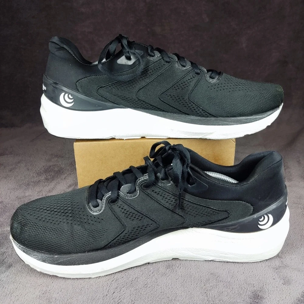 Topo Athletic Phantom 2 Mens Black Running Shoes‎ 5MM Drop Zipfoam Size 12.5